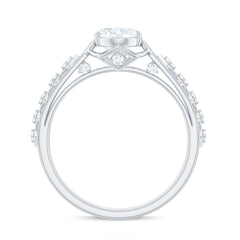 6x8mm Oval Cut Moissanite Solitaire Engagement Ring