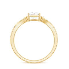 5MM Princess Cut Moissanite Solitaire Promise Ring for Her