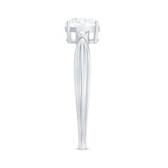 Brilliant Cut 6mm Moissanite Cushion Engagement Ring