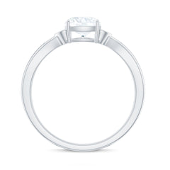 Brilliant Cut 6mm Moissanite Cushion Engagement Ring