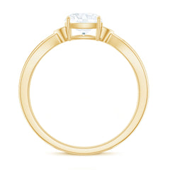 Brilliant Cut 6mm Moissanite Cushion Engagement Ring