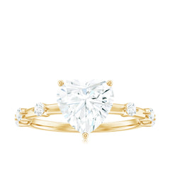 8mm Heart Shaped Moissanite Engagement Ring for Women