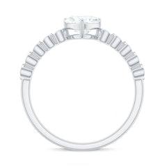 7mm Heart Shape Certified Moissanite Solitaire Engagement Ring