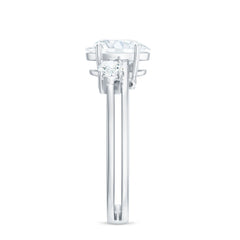 6X8mm Oval Cut Certified Moissanite Solitaire Engagement Ring