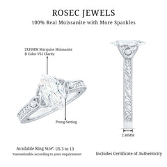 Antique Style Moissanite Celtic Knot Engagement Ring