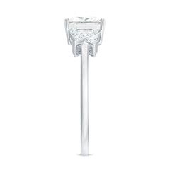 6X8 mm Princess Cut Moissanite Solitaire Engagement Ring