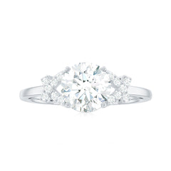 7x7mm Brilliant Cut Moissanite Solitaire Engagement Ring for Women