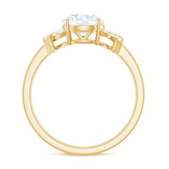 7x7mm Brilliant Cut Moissanite Solitaire Engagement Ring for Women
