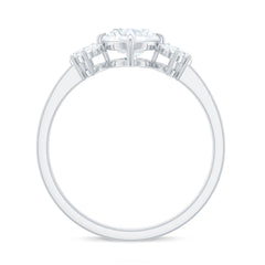 6X8mm Oval Cut Moissanite Designer Engagement Ring