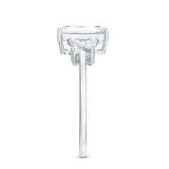 7x9mm Emerald Cut Certified Moissanite Solitaire Engagement Ring