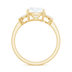 8X8mm Cushion Cut Moissanite Solitaire Engagement Ring for Women