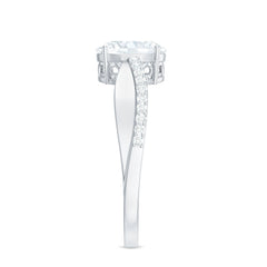 6X8mm Brilliant Cut Certified Moissanite Engagement Ring