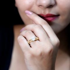 6X8mm Moissanite Oblong Engagement Ring with Filigree Shank