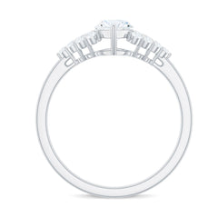 5X10mm Marquise Cut Moissanite Classic Engagement Ring