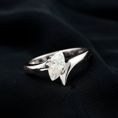 Moissanite Marquise Cut Engagement Ring In Tension Setting