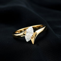 Moissanite Marquise Cut Engagement Ring In Tension Setting