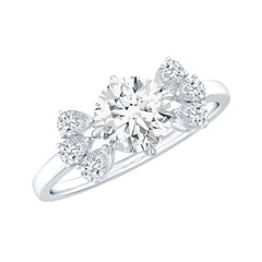 6mm Round Moissanite Minimal Solitaire Engagement Ring