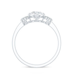 6mm Round Moissanite Minimal Solitaire Engagement Ring