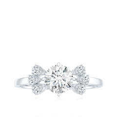 6mm Round Moissanite Minimal Solitaire Engagement Ring