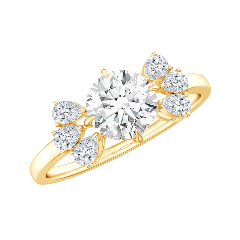 6mm Round Moissanite Minimal Solitaire Engagement Ring