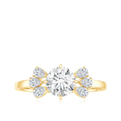 6mm Round Moissanite Minimal Solitaire Engagement Ring