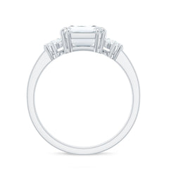 7x9mm Emerald Cut Moissanite Solitaire Engagement Ring For Women