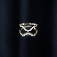 Certified Moissanite Curved Enhancer Band For Women
