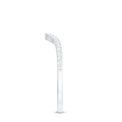 Natural Diamond Curved Enhancer Ring with Certificate