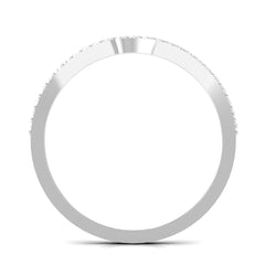Natural Diamond Curved Enhancer Ring with Certificate