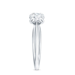 Certified Moissanite Engagement Ring with Bow Ribbon