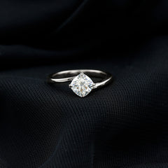 1.7 Carat Cushion Cut Moissanite Bypass Engagement Ring