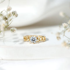 Lab Grown Diamond Art Deco Engagement Ring