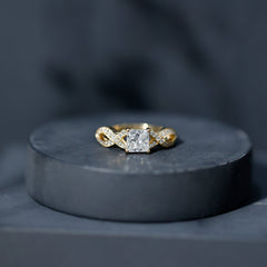 Lab Grown Diamond Princess Cut Engagement Ring For Her