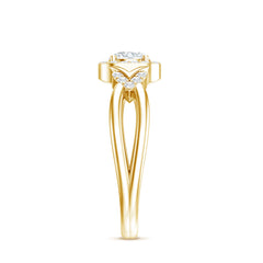 Lab Grown Diamond Halo Engagement Ring