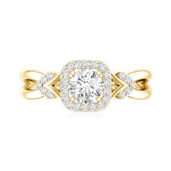 Lab Grown Diamond Halo Engagement Ring