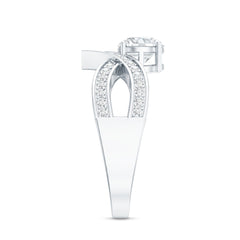 Certified Lab Grown Diamond Designer Solitaire Engagement Ring