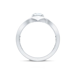 Certified Lab Grown Diamond Designer Solitaire Engagement Ring