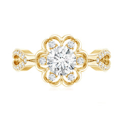Nature Inspired Lab Grown Diamond Engagement Ring