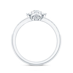 Certified Lab Grown Diamond Flower Promise Ring