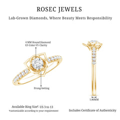 Certified Lab Grown Diamond Flower Promise Ring