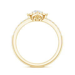 Certified Lab Grown Diamond Flower Promise Ring