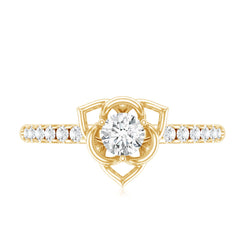Certified Lab Grown Diamond Flower Promise Ring