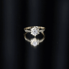 Certified Lab Grown Diamond Floral Engagement Ring for Women