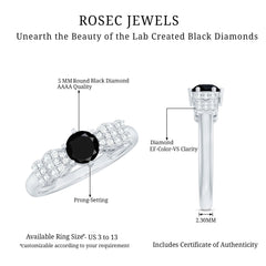 Certified Lab Grown Black Diamond Promise Ring
