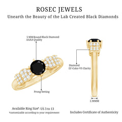 Certified Lab Grown Black Diamond Promise Ring