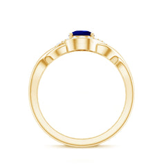 Certified 1.6 Carat Lab Grown Blue Sapphire Diamond Teardrop Engagement Ring with Crossover Shank