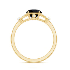 Lab Grown Black Diamond Solitaire Engagement Ring