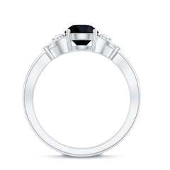 Solitaire Lab Grown Black Diamond Promise Ring