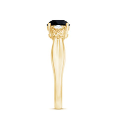 Solitaire Lab Grown Black Diamond Promise Ring