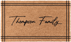 Ribbon Border Personalized Doormat
